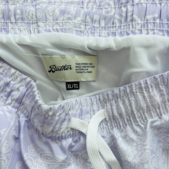 Bather Bandana Smiley Swim Shorts Purple / White - Picture 4 of 5